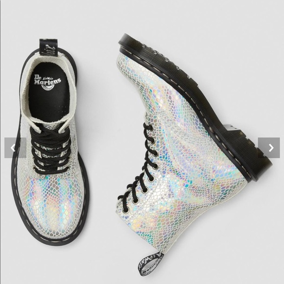 Doc Dr Martens 1460 Pascal Boots METALLIC snake new size 9 - Picture 7 of 16
